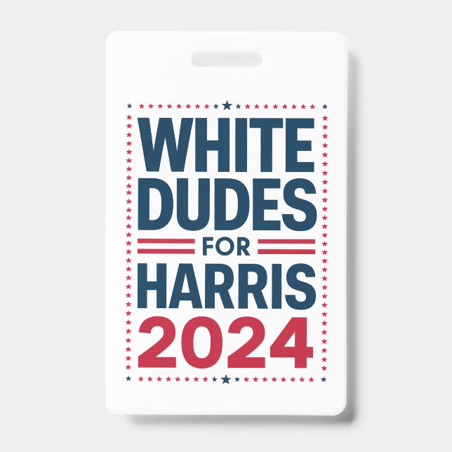 White Dudes For Harris-2024 Badge (Front)