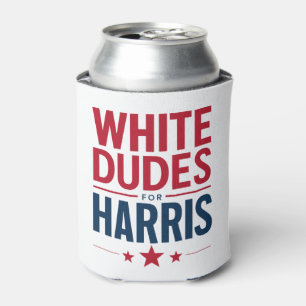 White Dudes For Harris Election Kamala Harris 2024 Can Cooler