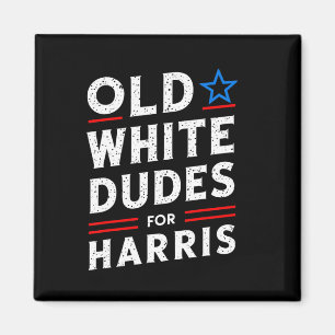 White Dudes For Harris Kamala 2024 Magnet