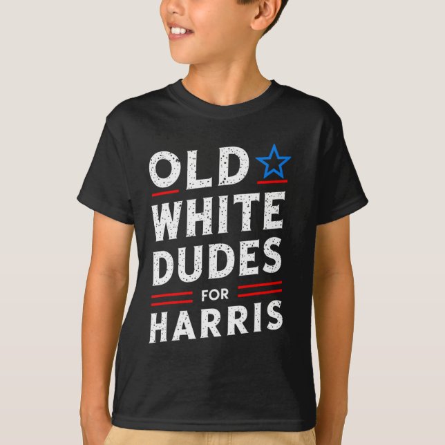 White Dudes For Harris Kamala 2024  T-Shirt (Front)