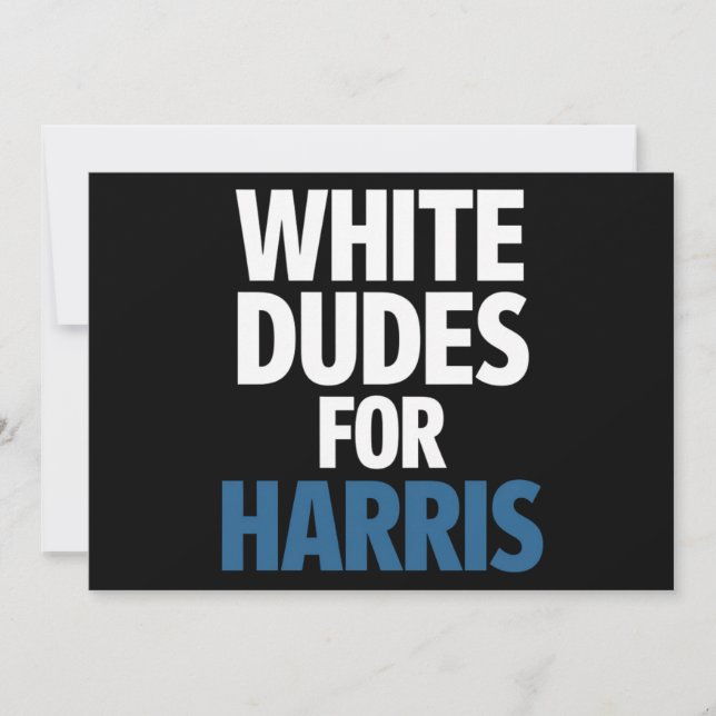 White Dudes For Harris Kamala Harris 2024 Election Invitation (Front)