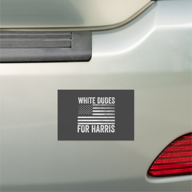 White Dudes For Kamala Harris 2024 Car Magnet (In Situ)