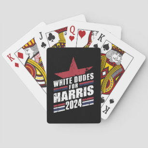 White Dudes For Kamala Harris 2024 Poker Cards