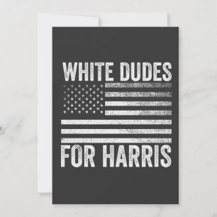 White Dudes For Kamala Harris 2024 Thank You Card