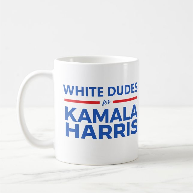 White Dudes for Kamala Harris Coffee Mug (Left)