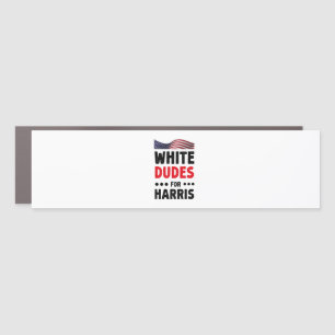 White Dudes For Kamala Harris Election Gift Car Magnet