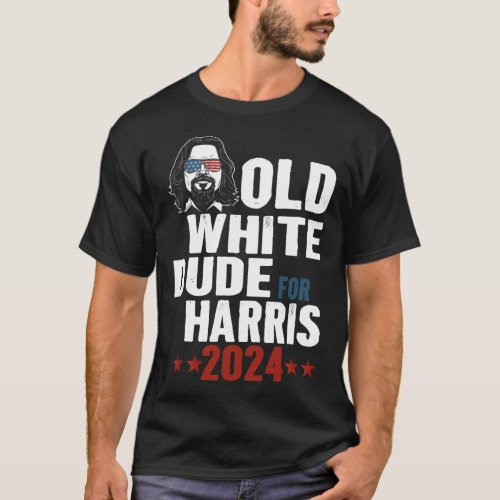 White Dudes For Kamala Harris Sungles Usa Man  T_Shirt