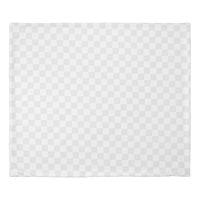 White Duvet Cover Checkers Two Tone HAMbyWG (Front)