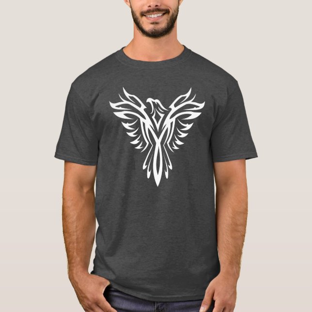 White Eagle Aquila Tribal Tattoo T-shirt (Front)