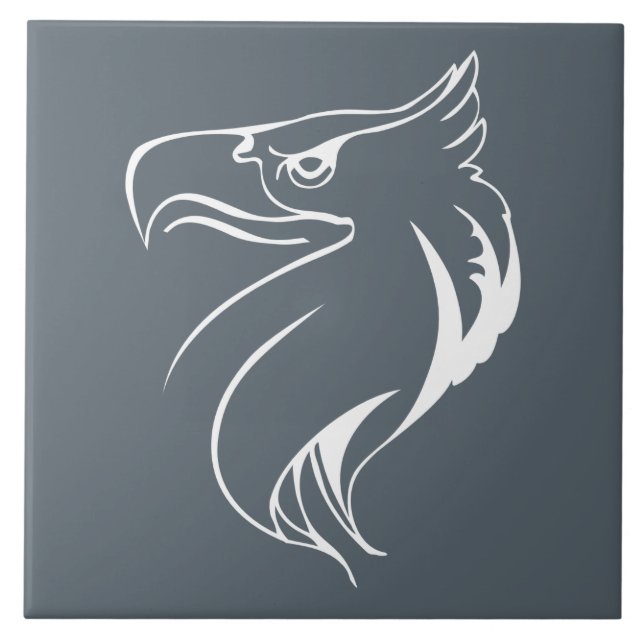 White eagle ceramic tile (Front)