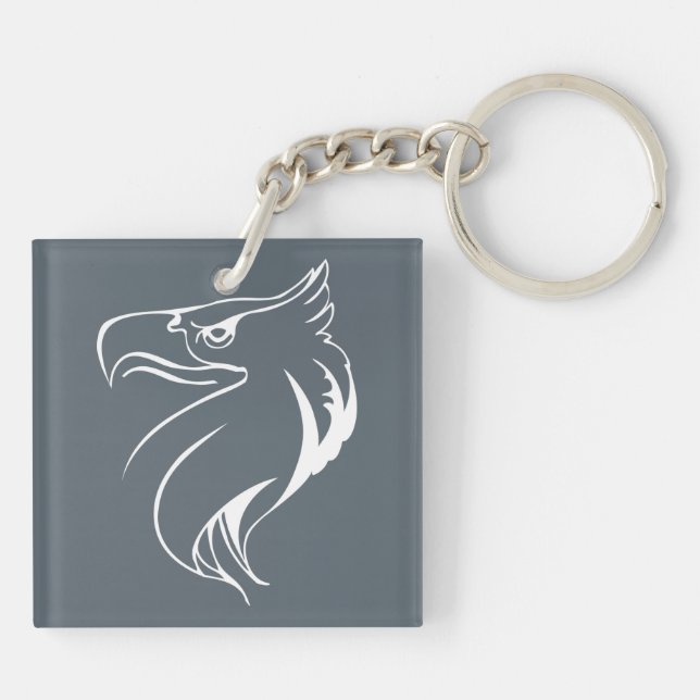 White eagle keychain (Back)