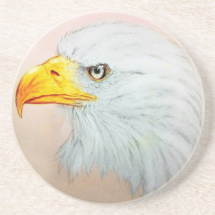 White Eagle SandStone Coaster, Bird Sketch Sandstone Coaster