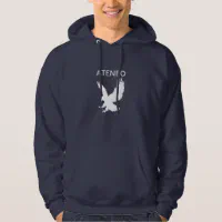 White eagle with white ATENEO on navy blue hoodie Zazzle