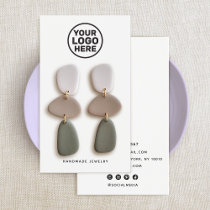 White Earring  Add Logo Display Holder