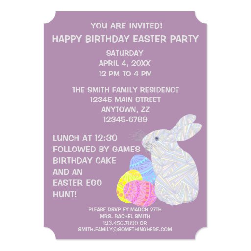 Easter Themed Birthday Party Invitations 7