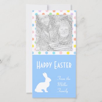 White Easter Bunny Holiday Card by Cardgallery at Zazzle