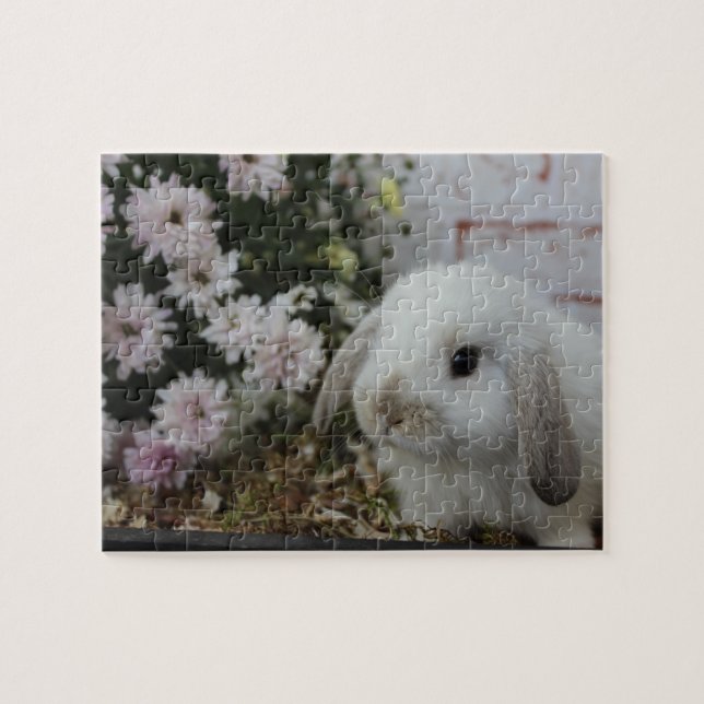 white easter bunny puzzle (Horizontal)