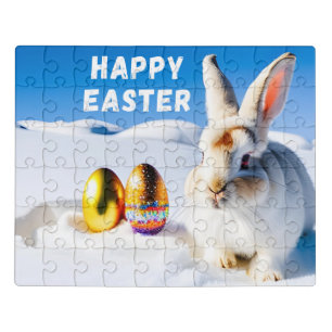 White Easter Bunny Puzzle