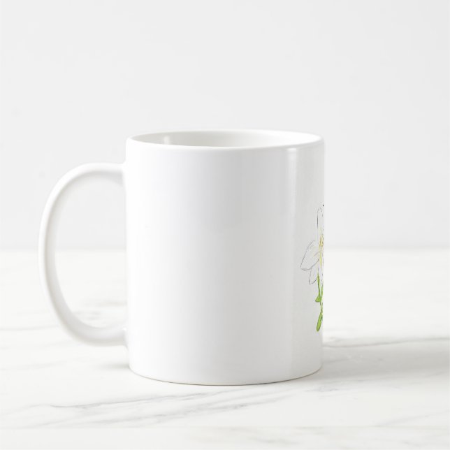 White Easter Lily  Coffee Mug (Left)
