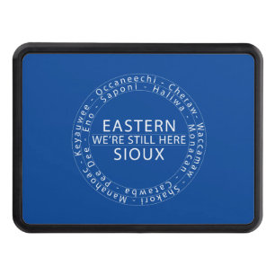 White Eastern Sioux WSH Trailer Hitch Cover