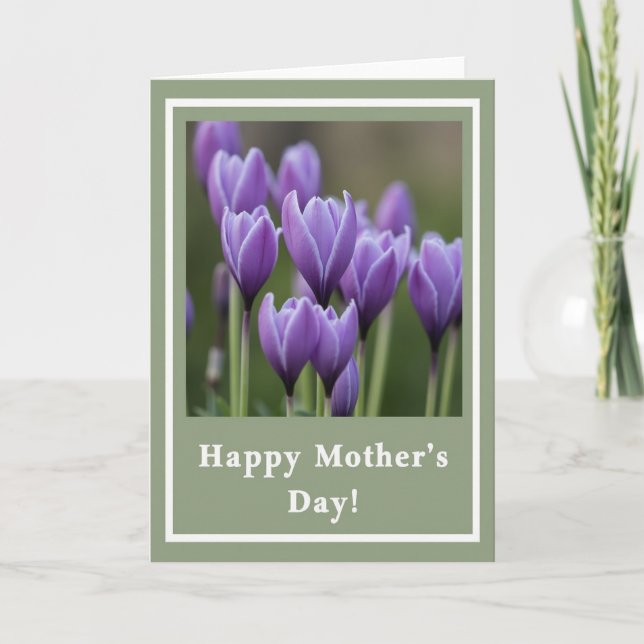 White Edged Petals Mothers Day Card (Front)