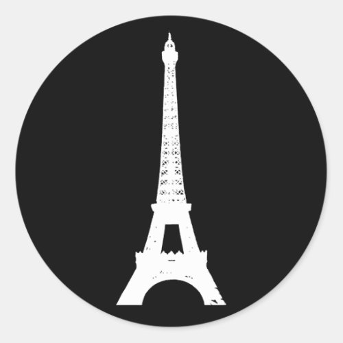 White Eiffel Tower Sticker