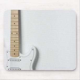 White Electric Guitar 3 Mouse Pad