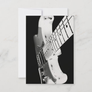 White Electric Guitar Card