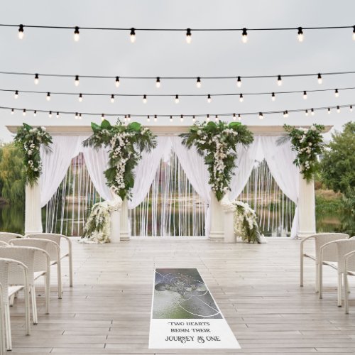 White Elegance Outdoor Wedding Runner Area Rug