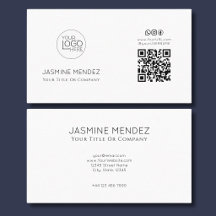 White Elegant Modern QR Code Logo Social Icons  