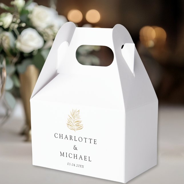 White Elegant Plant Trending Weddings Favor Boxes (White Elegant Plant Trending Weddings Favor Boxes)