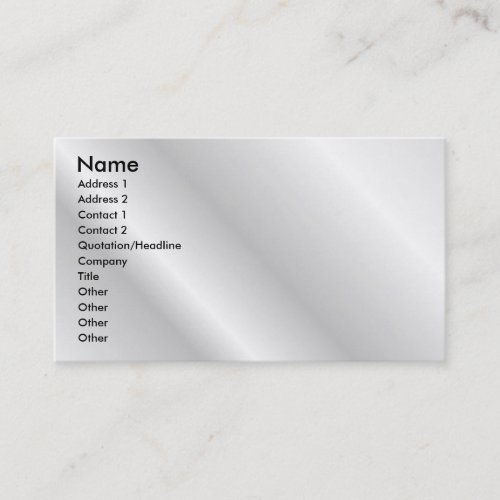 White Elegant Profile Card Business Card