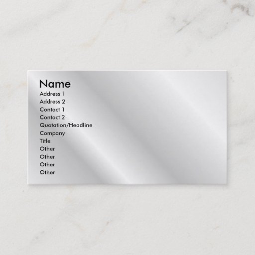 Customizable White Elegant Profile Card Business Card