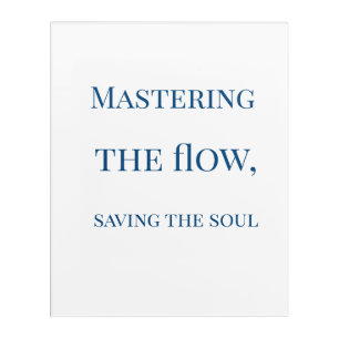 White Elegant Serif Style Perfusionist Print Acrylic Print