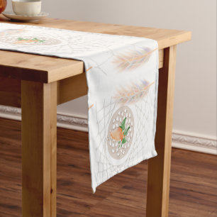 White elegant table runner