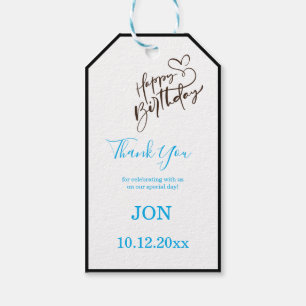 White Elegant Thank You Favor Gift Tags
