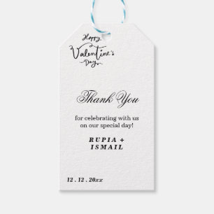 White Elegant Thank You Favor Gift Tags