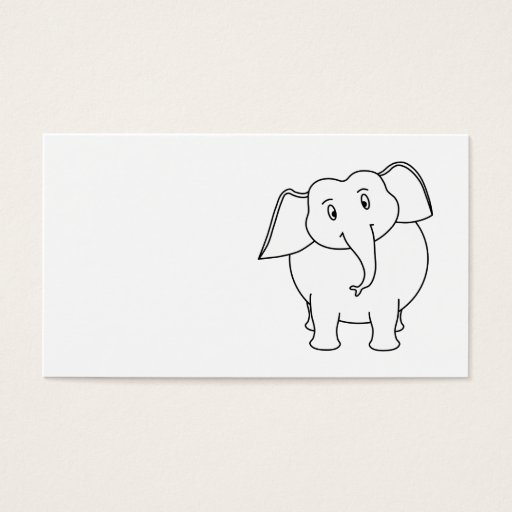 Customizable White Elephant. Business Card Templates