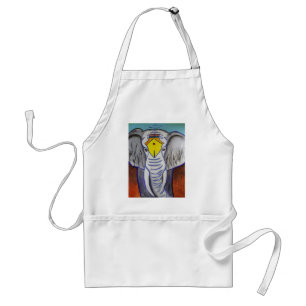 White Elephant Adult Apron