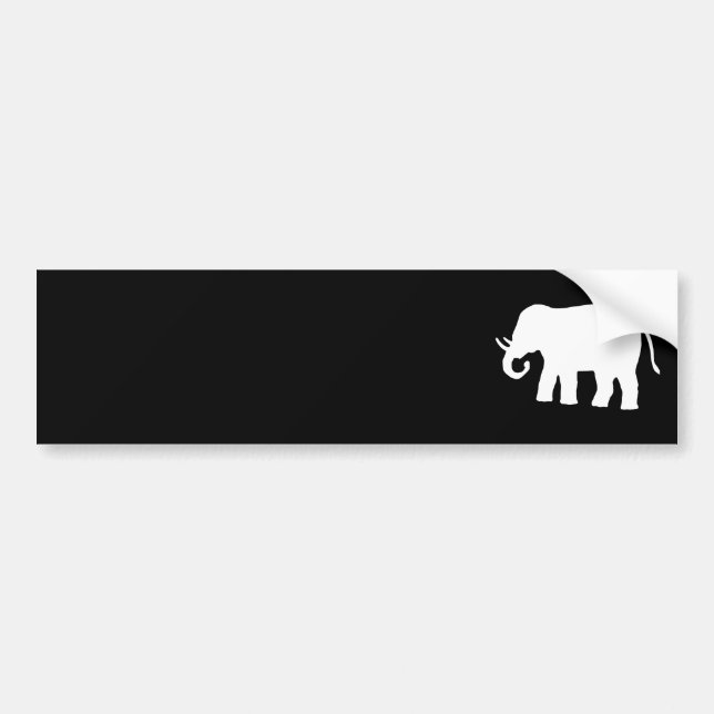 White Elephant Bumper Sticker (Front)
