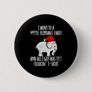 White Elephant Christmas Fun Gift Exchange Contest Button