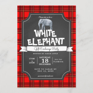 White elephant christmas gift exchange invite