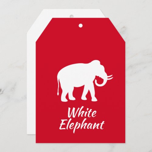 White Elephant Christmas Gift Exchange Party Invitation