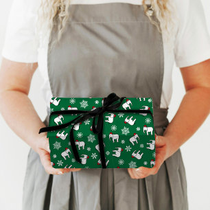 White Elephant Christmas (Green) Wrapping Paper