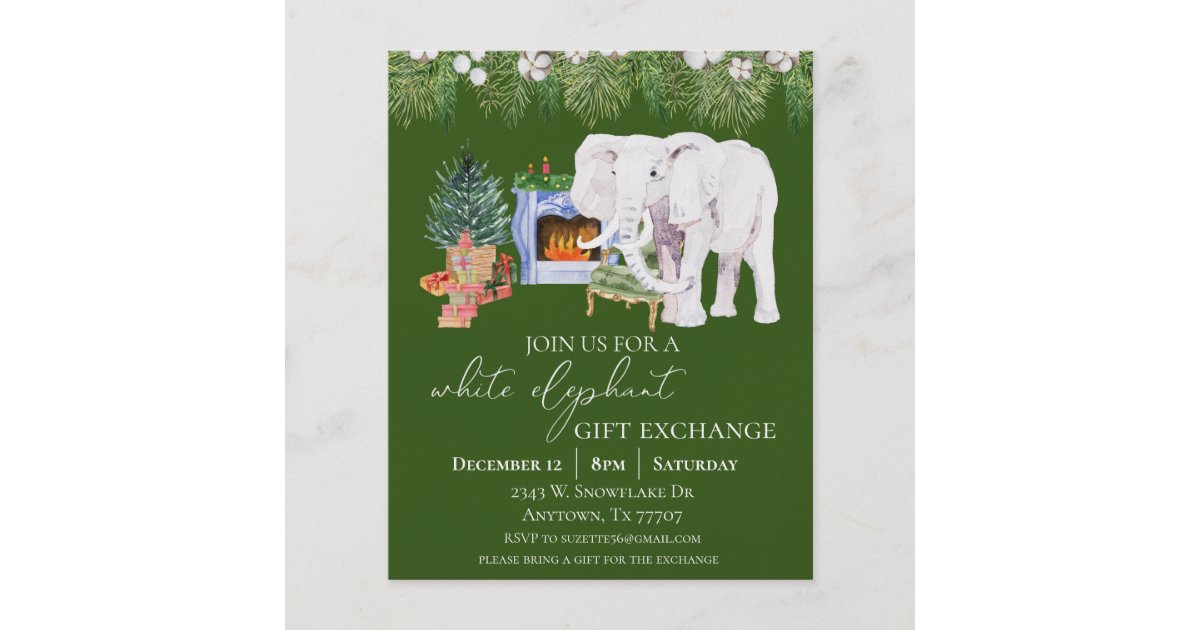 White Elephant Gift Exchange Christmas Stock Illustration