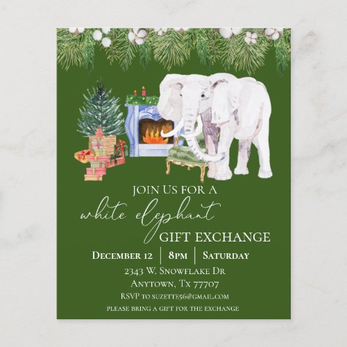 White Elephant Christmas Holiday Party  Flyer