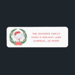 White Elephant Christmas Label<br><div class="desc">These cute White Elephant return address labels feature a watercolor elephant peeking out from a Christmas wreath. You can personalize with your name and address.</div>