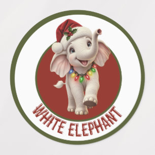 White Elephant Christmas Labels