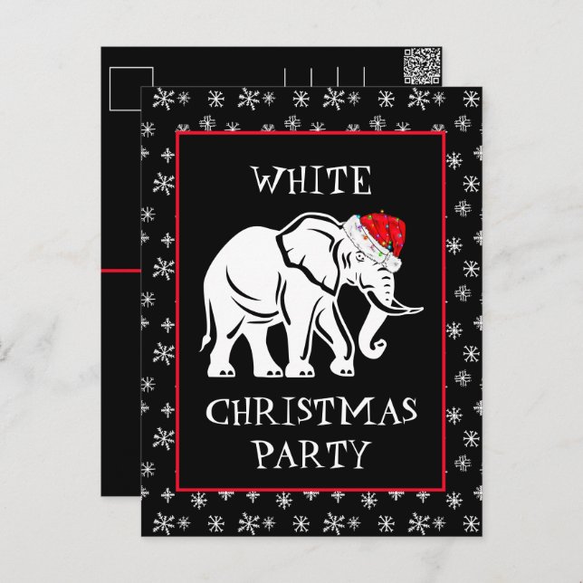 White Elephant Christmas Party Invitation (Front/Back)