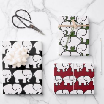 White Elephant Design Wrapping Paper by SjasisDesignSpace at Zazzle